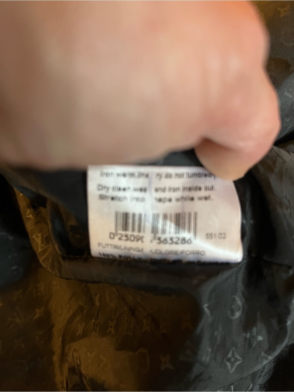 Louis Vuitton Black Monogram-Trim Zip Jacket - Picture 7 of 10